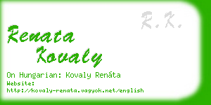 renata kovaly business card